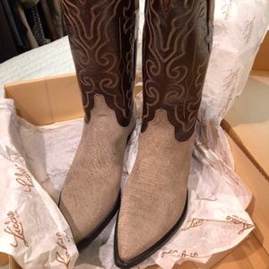 Men's Lucchese Sheep and Brown Calfskin Boots